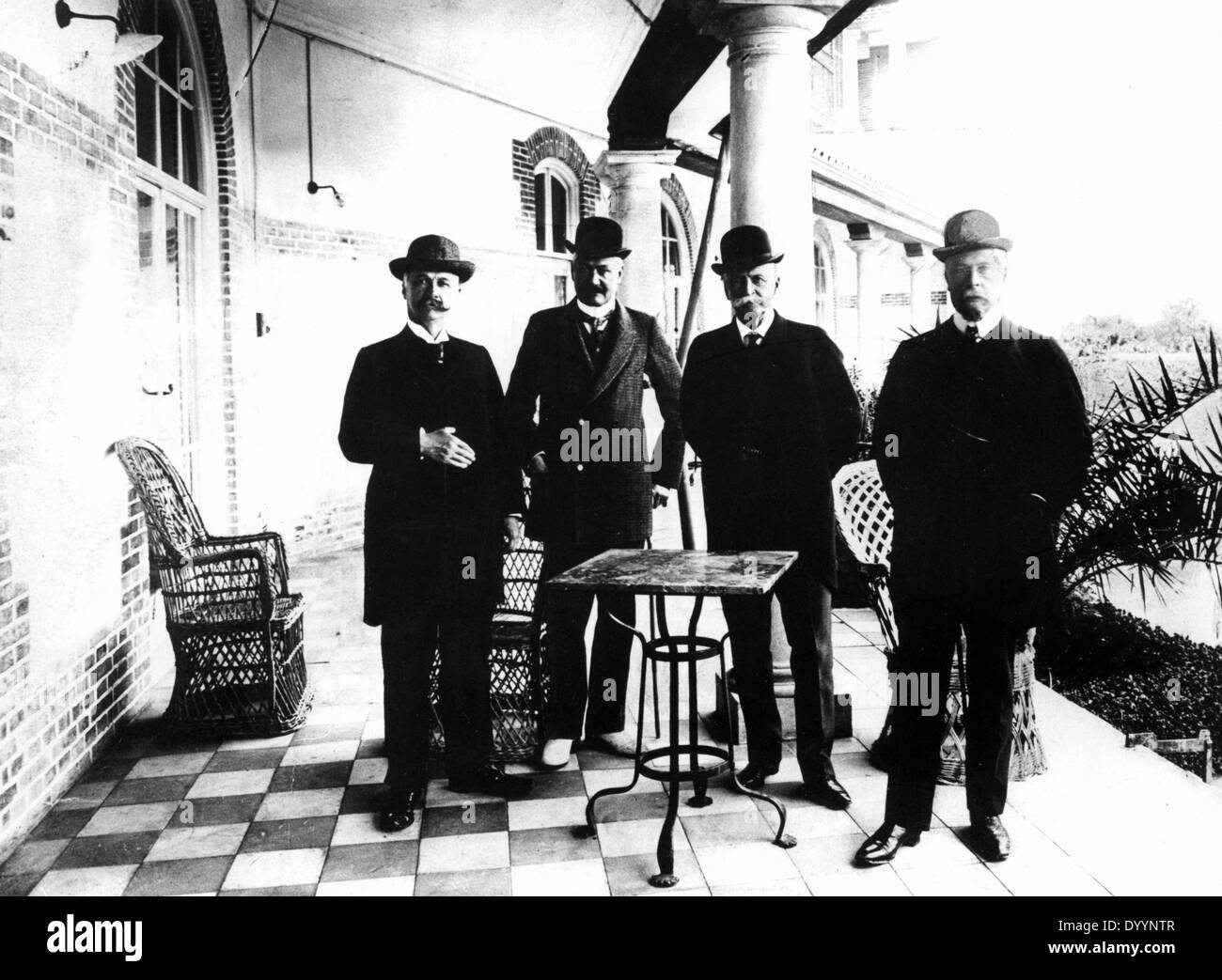 Deutsche und französische Diplomaten auf der Konferenz von Algeciras 1906 Stockfoto