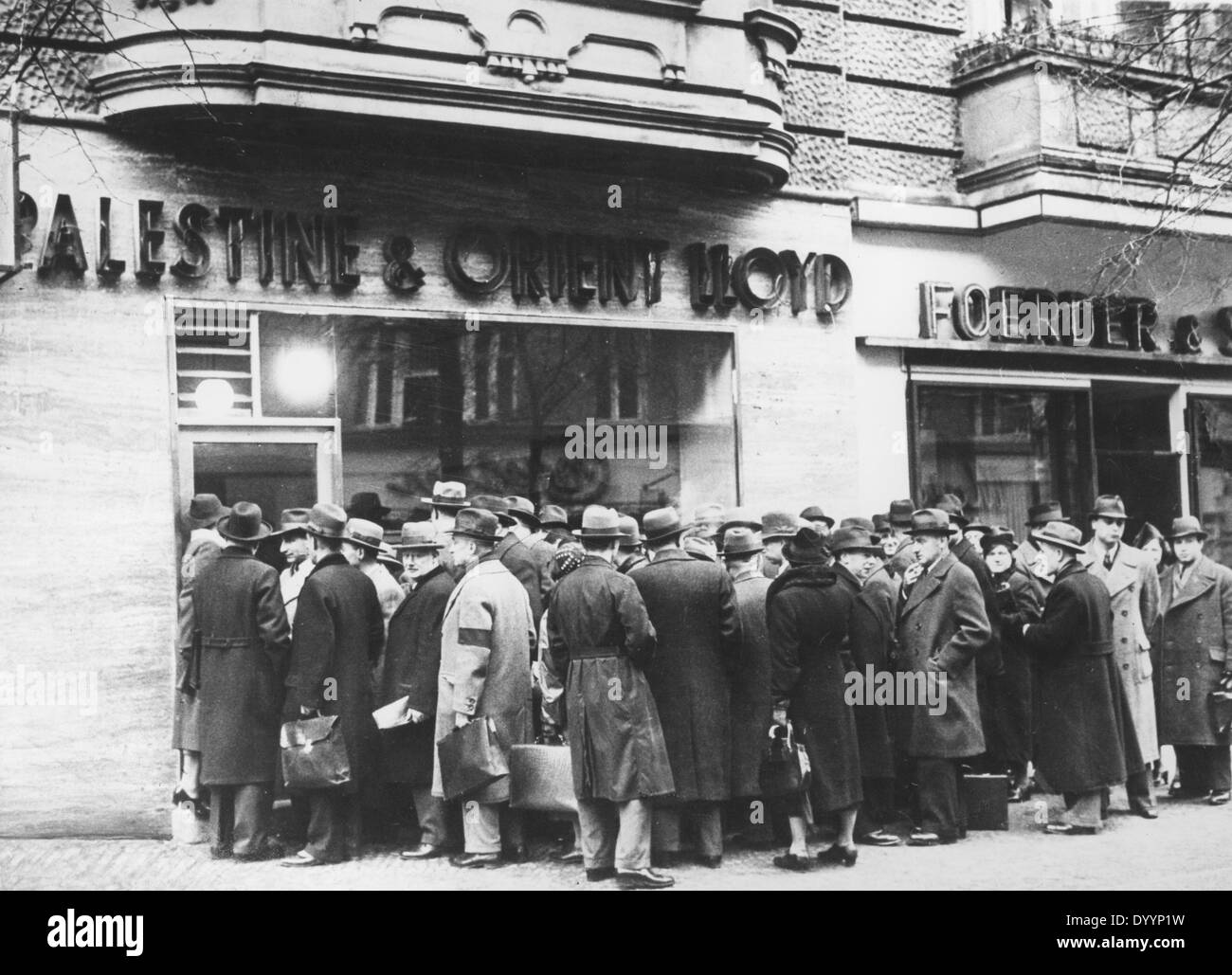Auswanderung-Büro für Juden in Berlin, 1939 Stockfoto