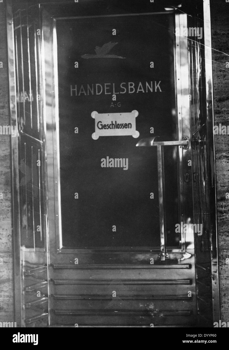 Weltwirtschaftskrise: Banken, Börse, Zusammenbruch der Handelsbank in Berlin, 1931 Stockfoto