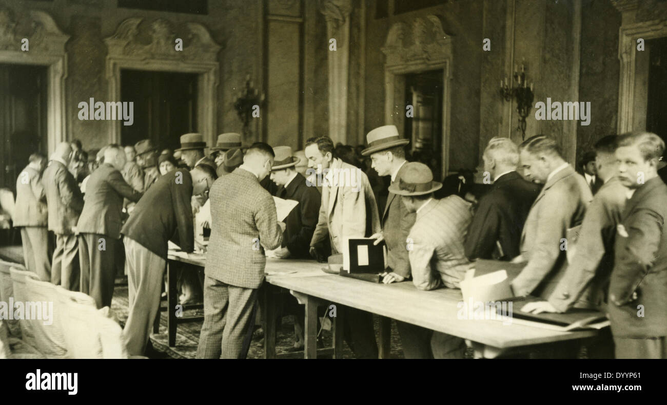 Weltwirtschaftskrise: Banken, Börse, Zusammenbruch der Danat-Bank in Berlin, 1931 Stockfoto