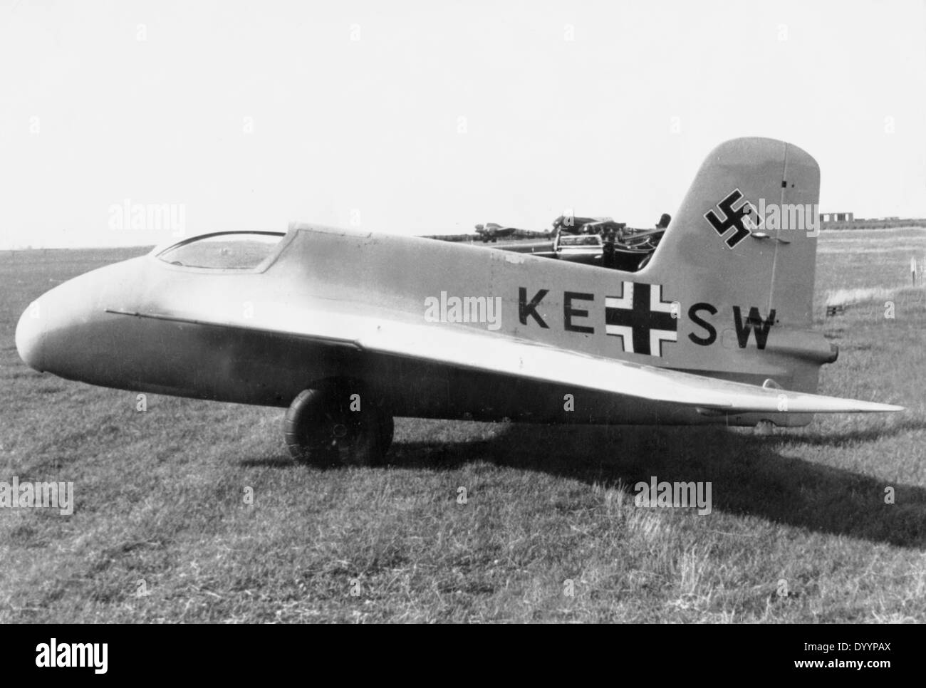 Eine Messerschmitt Me 163 Stockfoto