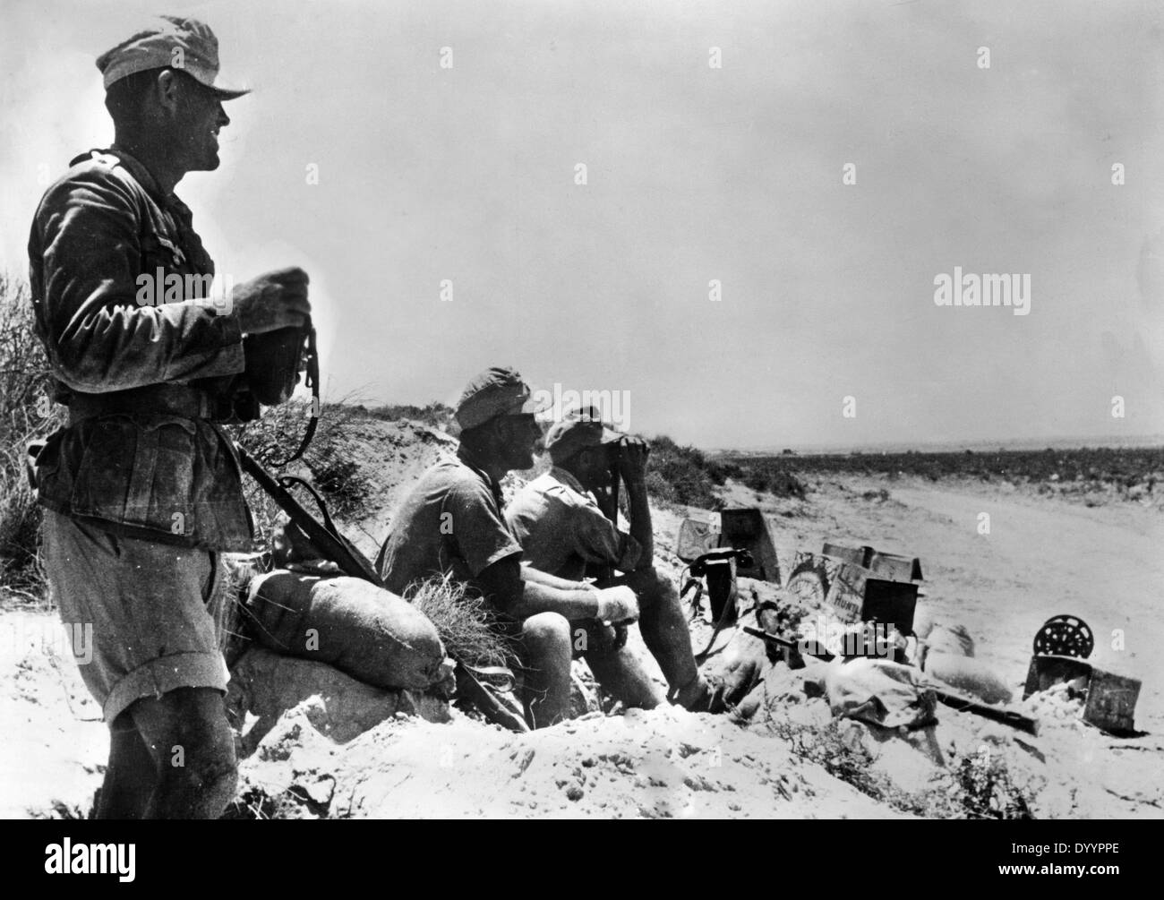 Militäraktion an der ägyptischen Grenze, Schlacht von El Alamein 1942 Stockfoto