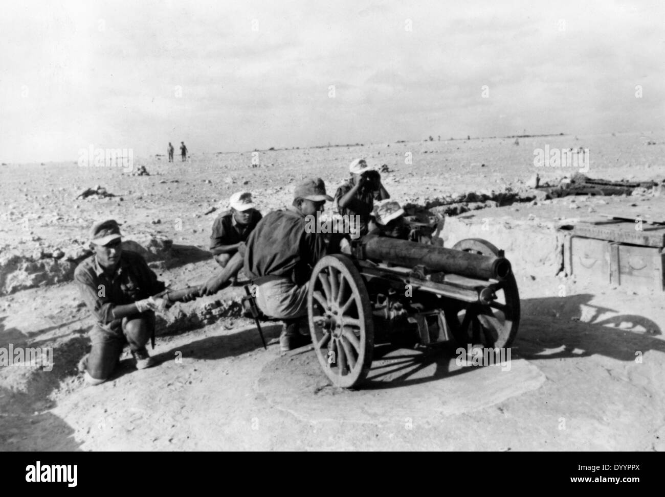 Kämpfe an der ägyptischen Grenzgebiet bei El Alamein, 1942 Stockfoto