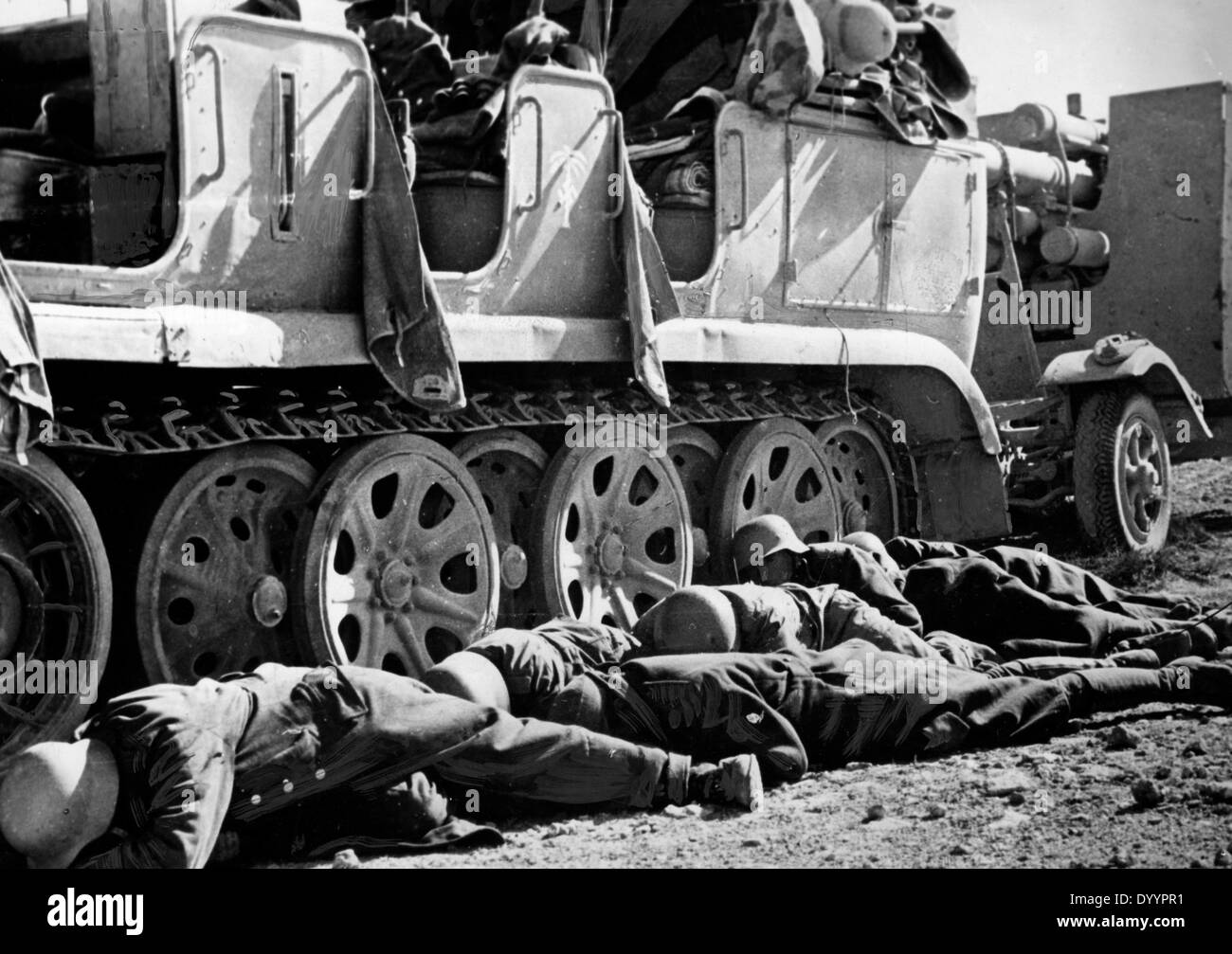 Militäraktion an der ägyptischen Grenze, Schlacht von El Alamein 1942 Stockfoto