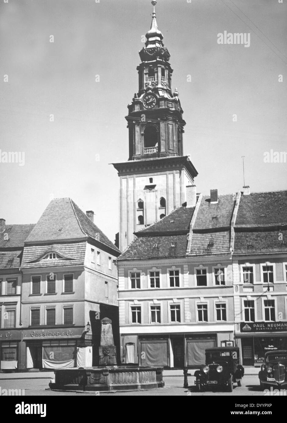 Crossen Sie an der Oder (Krosno Odrzanskie), 1935 Stockfoto