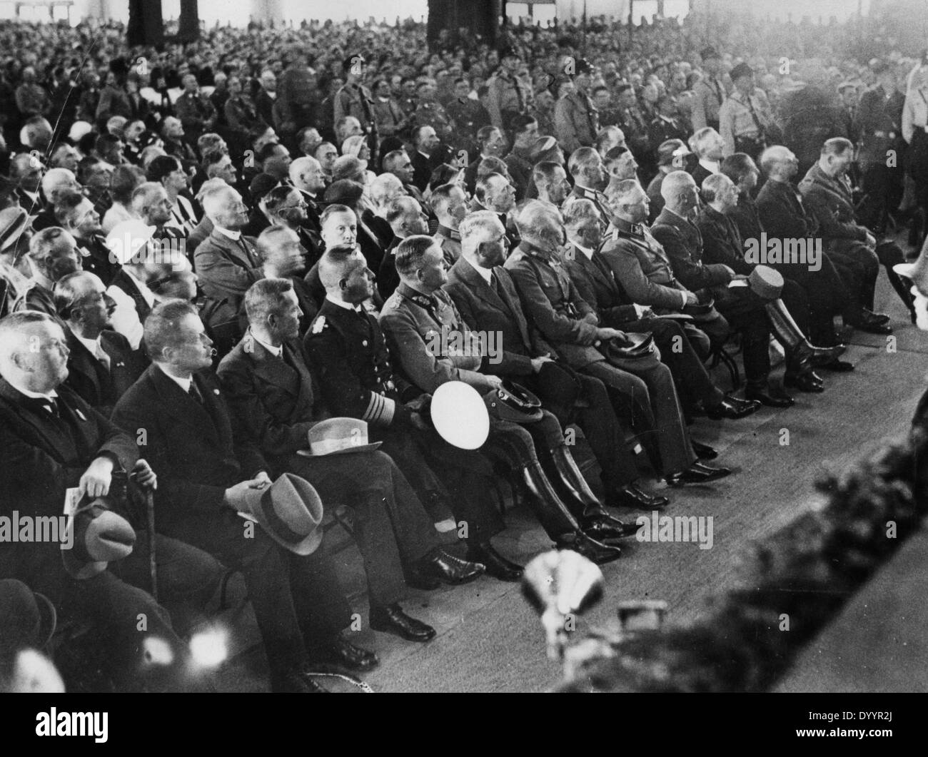 Hochrangige NSDAP-Mitglieder eine Öffnung der Partei-Ralley in Nürnberg, 1933 Stockfoto