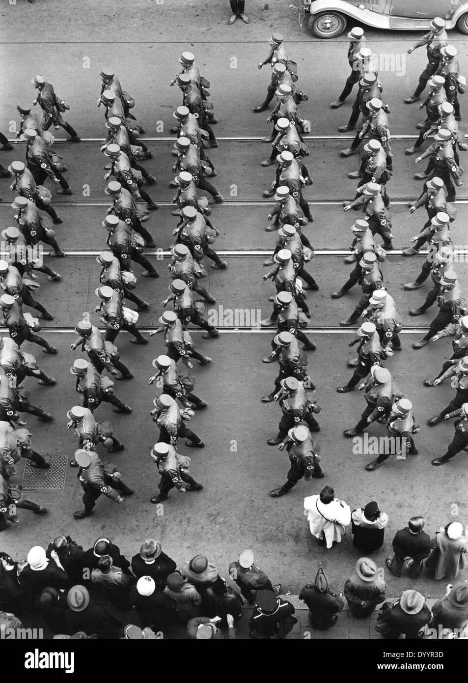 SA-Parade bei der NSDAP-Ralley "Ralley des Sieges", 1933 Stockfoto