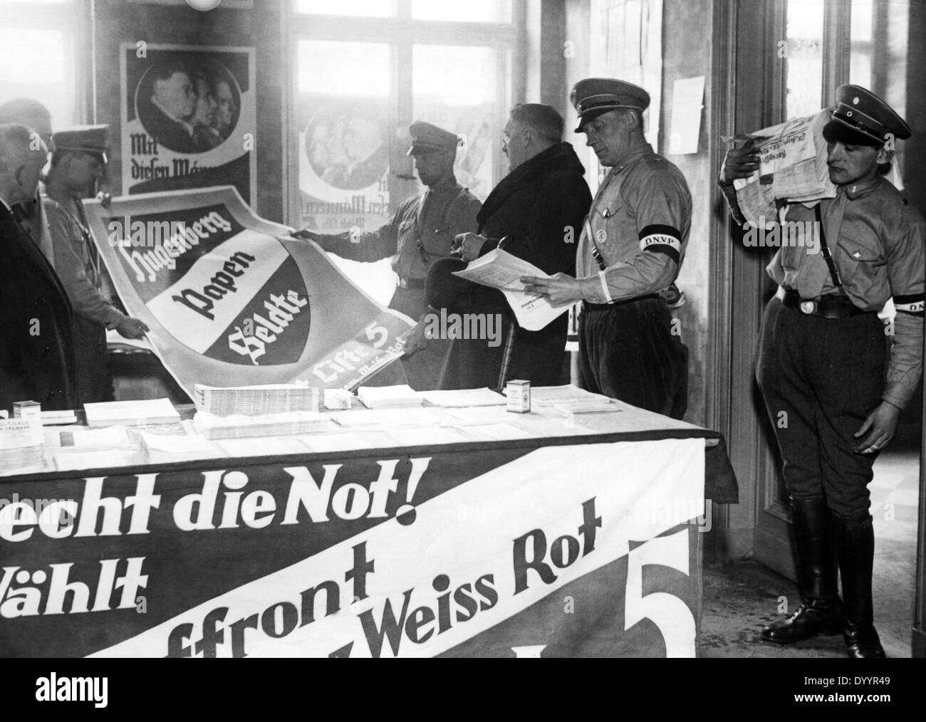 Deutsch-nationalistische Propaganda Shop, 1933 Stockfoto