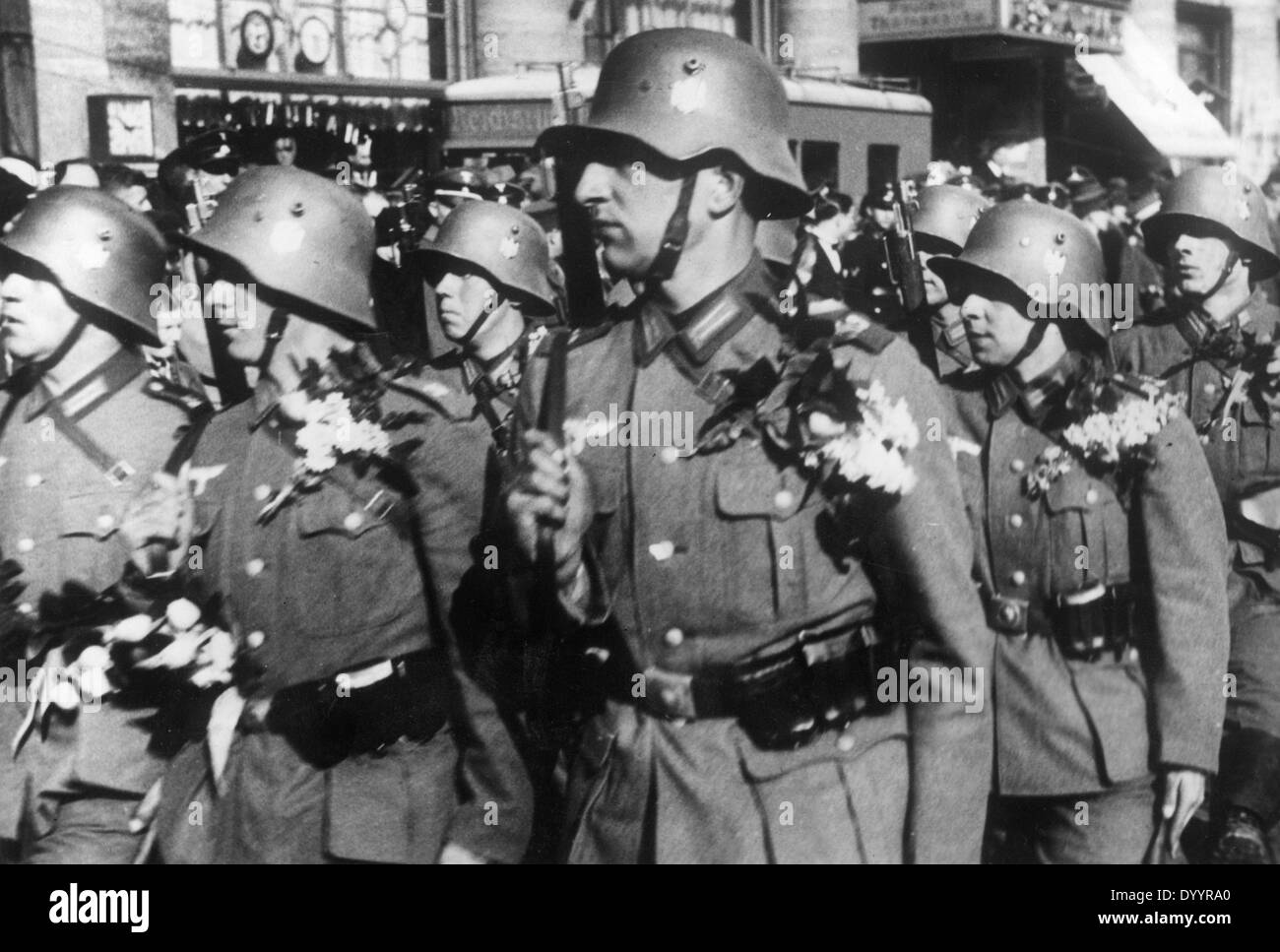 Besetzung des Rheinlandes am 07.03.1936 Stockfoto