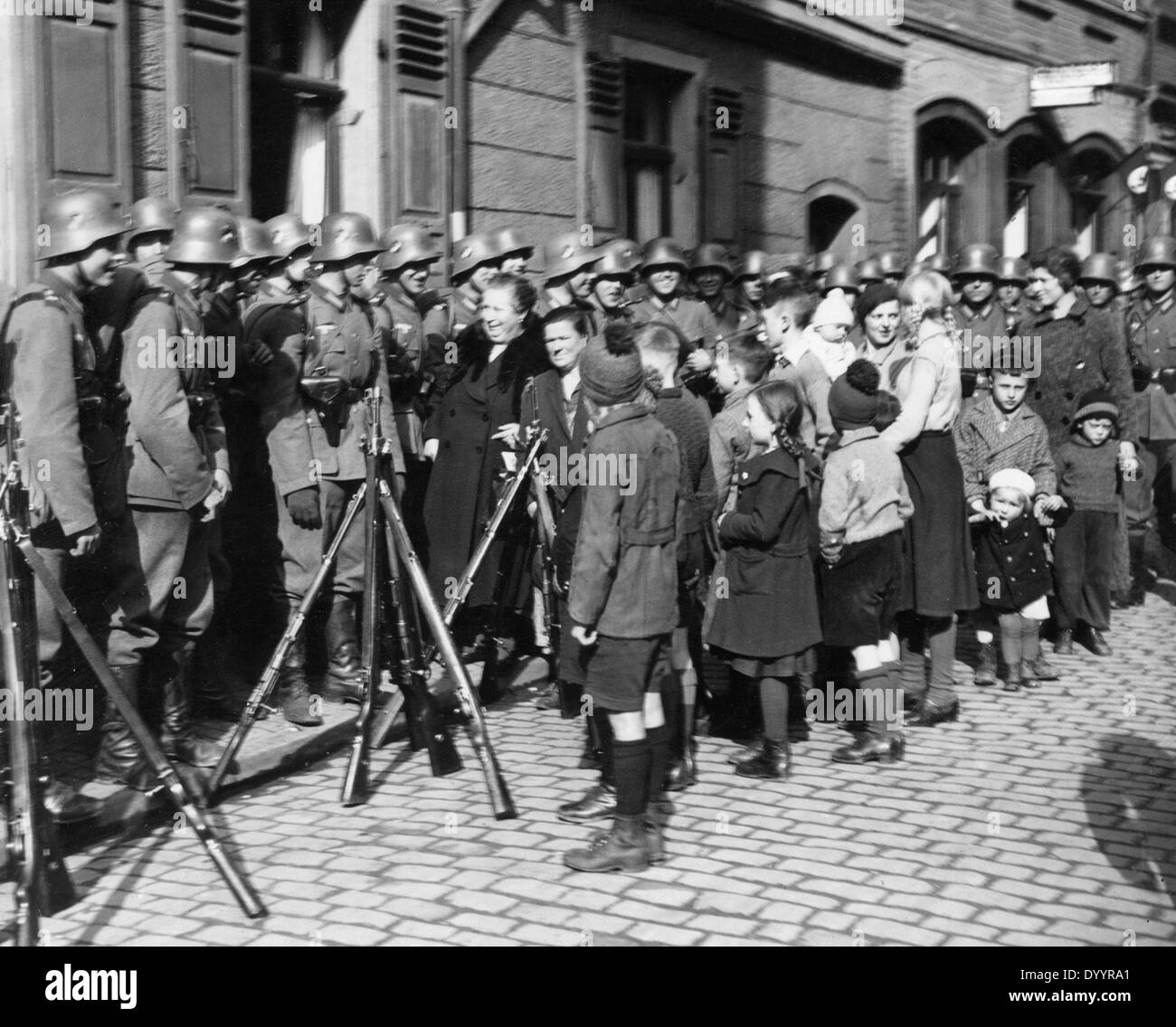 Besetzung des Rheinlandes am 07.03.1936 Stockfoto