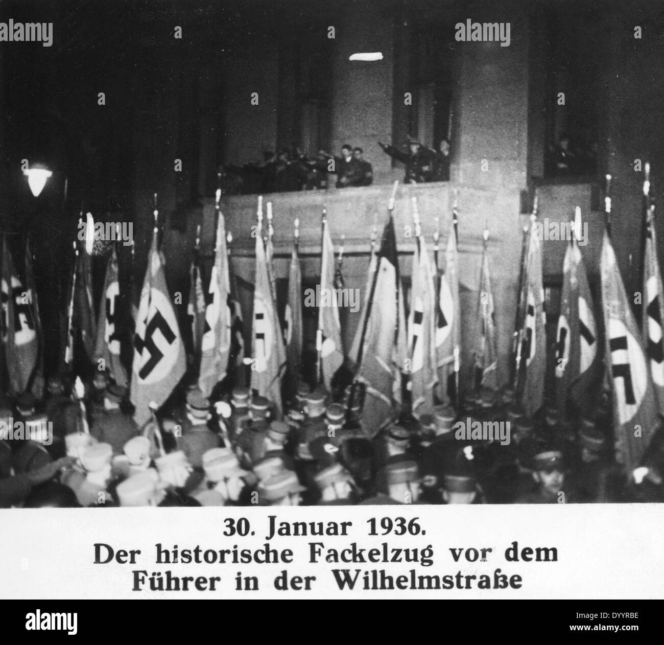 Fackelzug in Berlin 30.01.1933 Stockfoto
