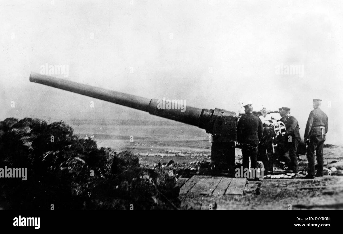 Deutsche Soldaten an der Spitze der Sapper Hill, 1914 Stockfoto