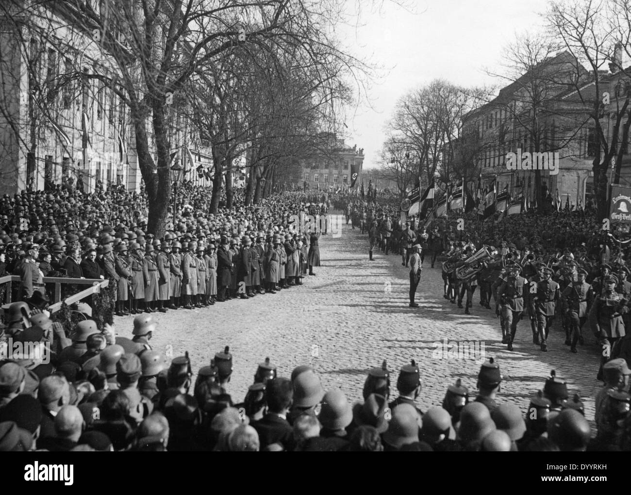 Militärparade auf dem Tag von Potsdam, 1933 Stockfoto