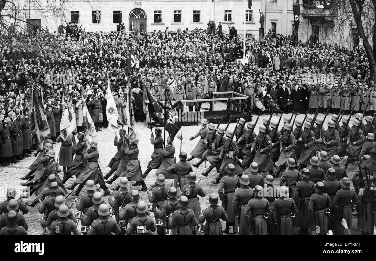 Militärparade auf dem Tag von Potsdam, 1933 Stockfoto