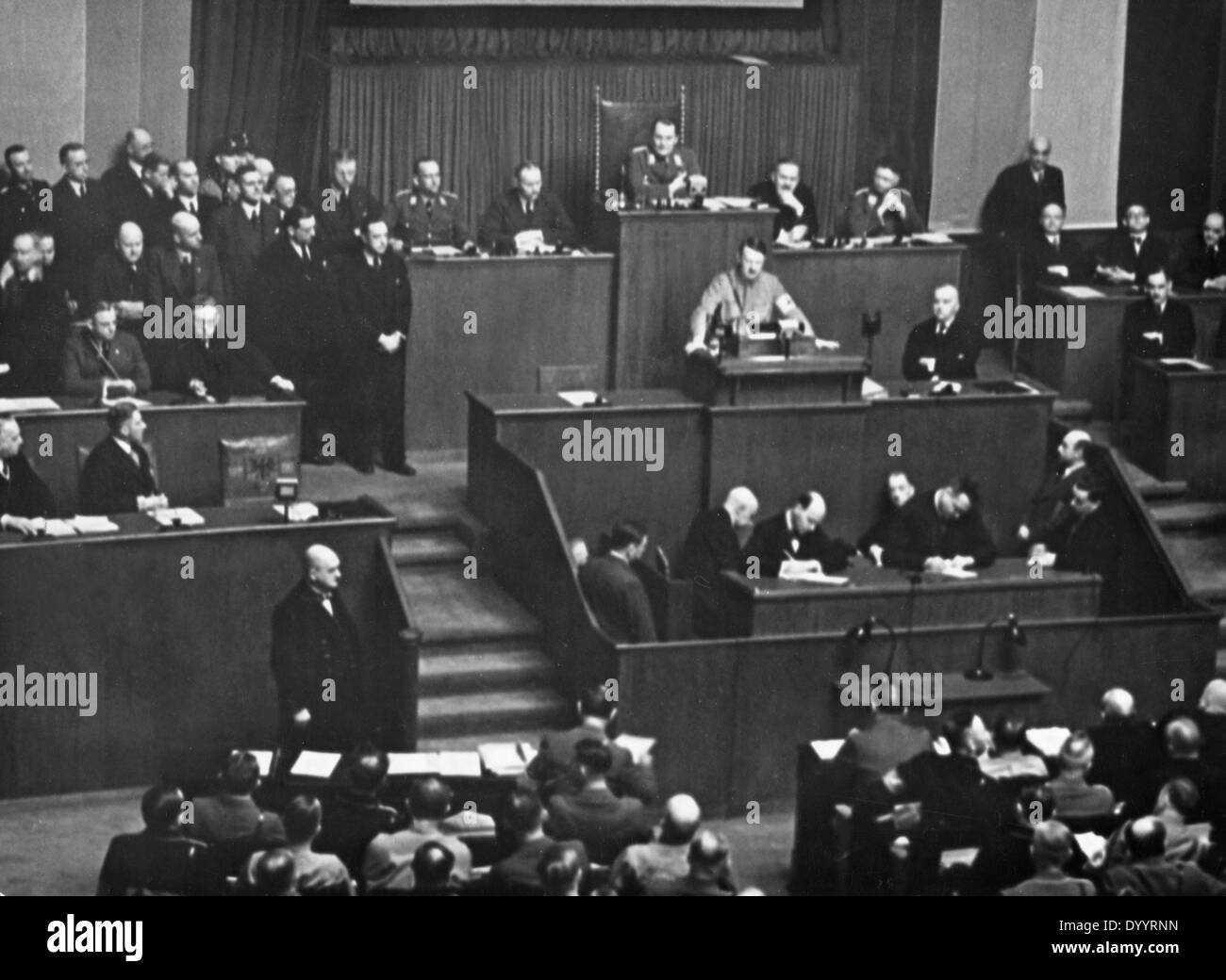 Hitlers Rede über das Ermächtigungsgesetz, 1933 Stockfoto