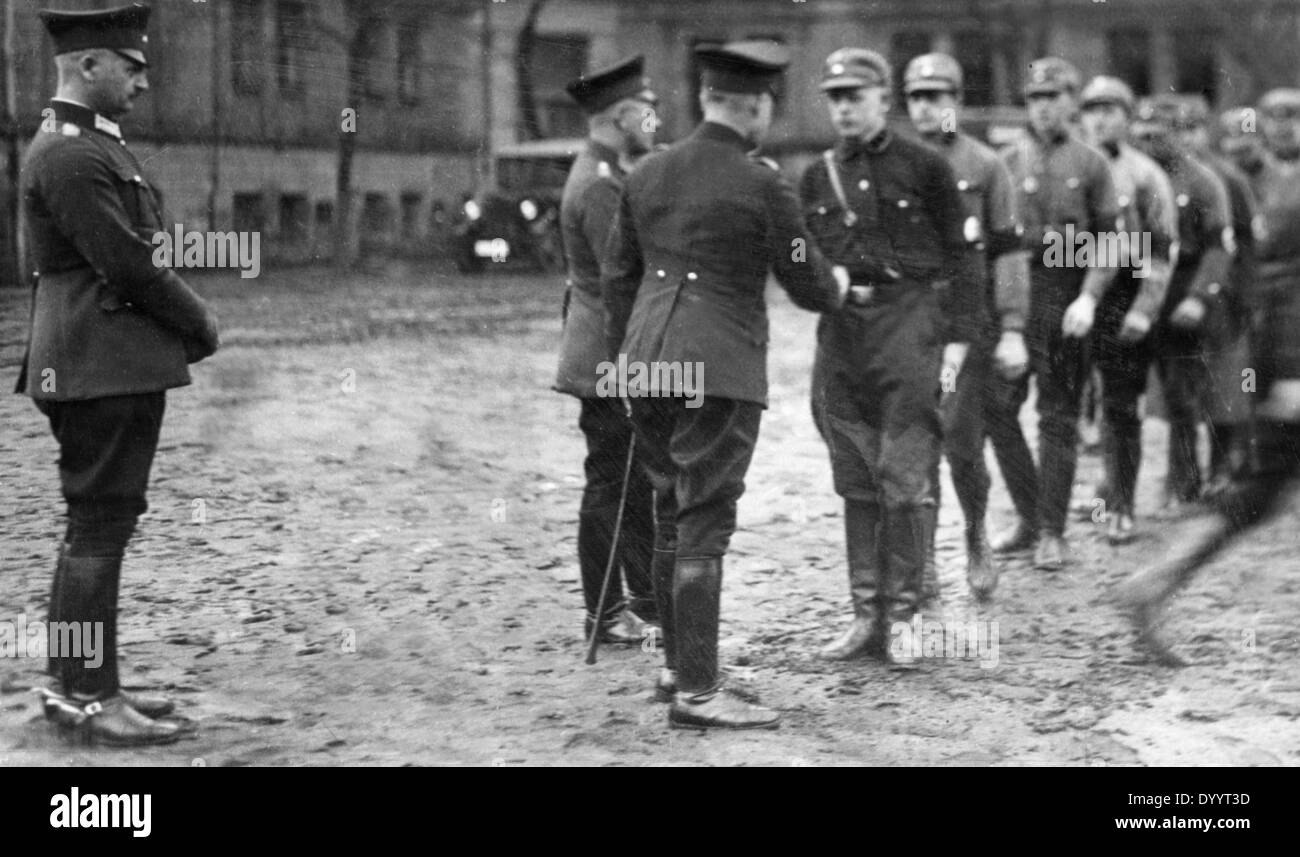 Die Sturmabteilung als Hilfspolizei, 1933 Stockfoto
