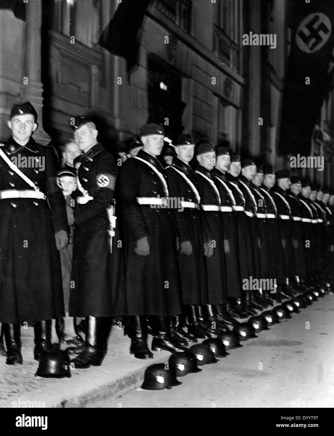 SS Leibstandarte Adolf Hitler Barriere zur Verfügung, 1938 Stockfoto