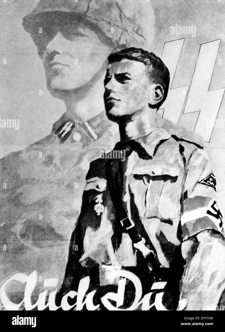 Bewaffneten SS Werbung des 2. Weltkrieges Stockfoto