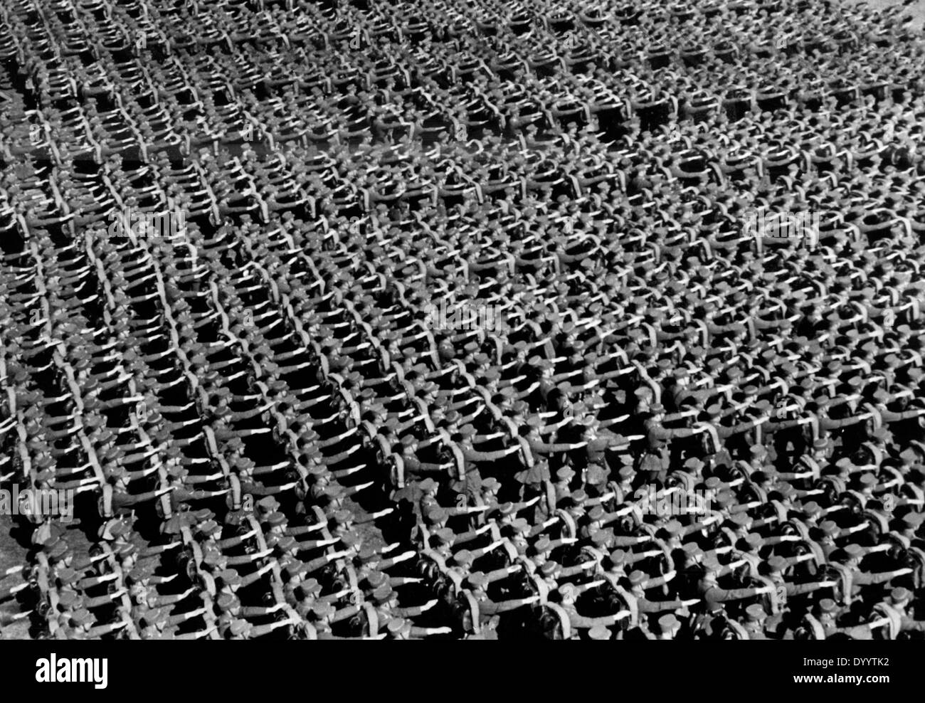 Parade der SA in der Zeit des Nationalsozialismus in Deutschland Stockfoto