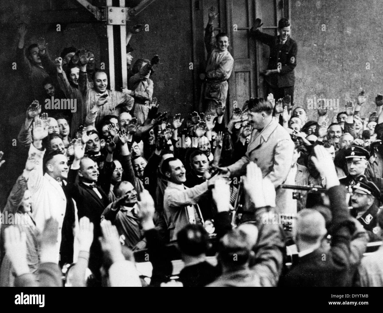 Hitler bei einem Besuch der Firma Siemens, 1933 Stockfoto