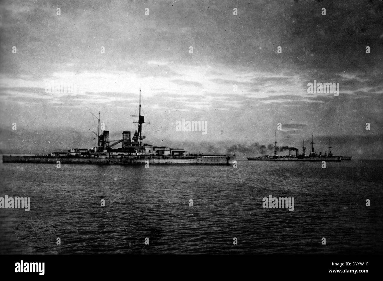 Schiffe der deutschen Flotte in Scapa Flow, 1919 Stockfoto