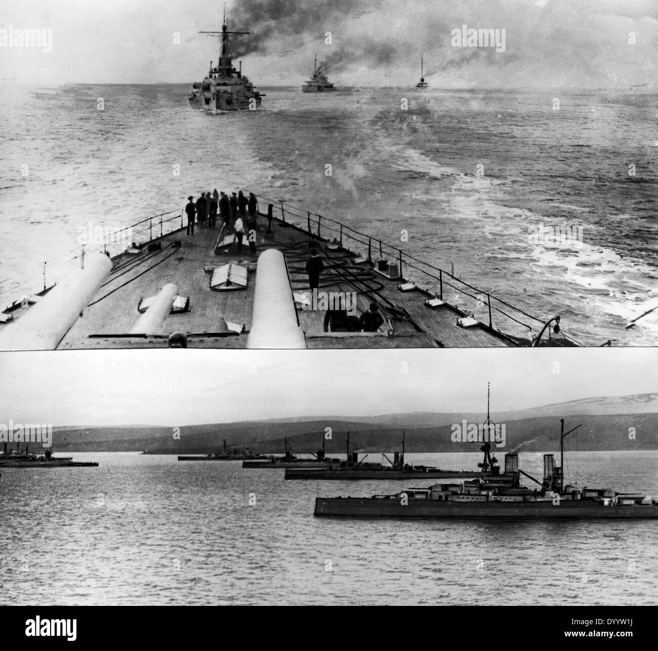 Schlachtkreuzer der deutschen Flotte in Scapa Flow 1919 Stockfoto