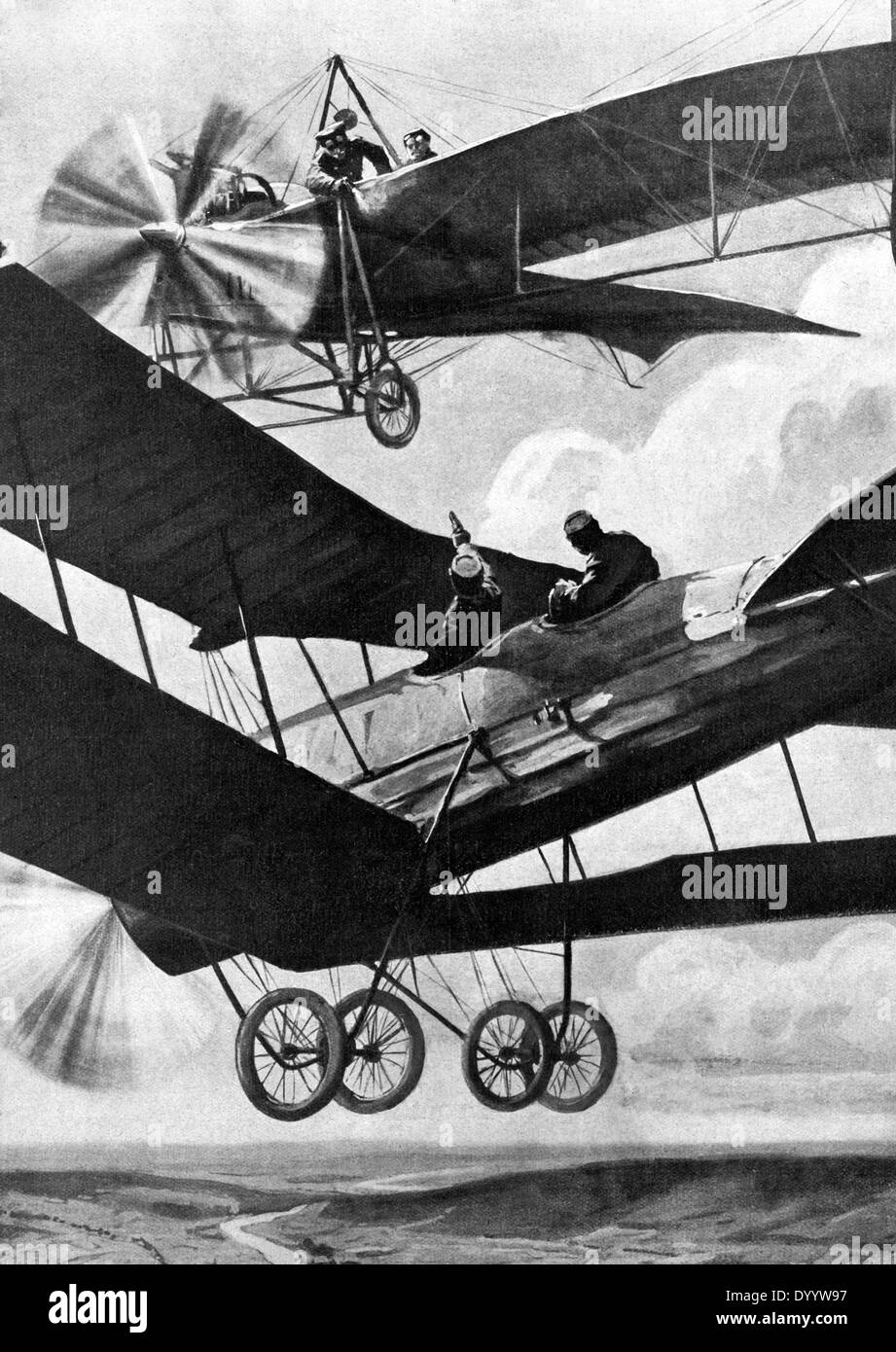Luftkampf in Weltkrieg 1, 1914-1918 Stockfoto