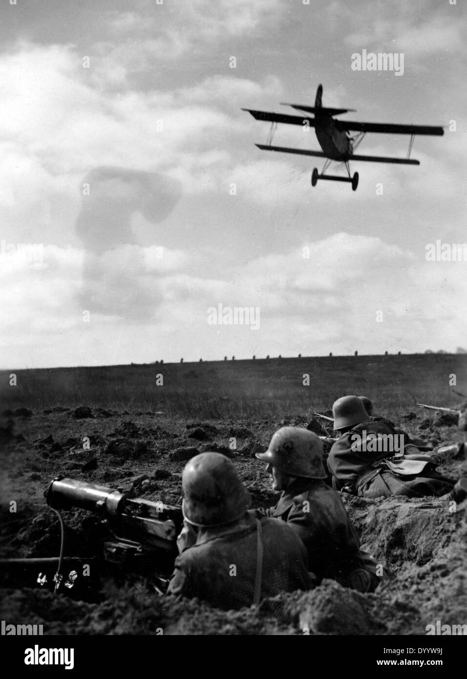 Deutsche Soldaten an der Westfront im ersten Weltkrieg Stockfoto