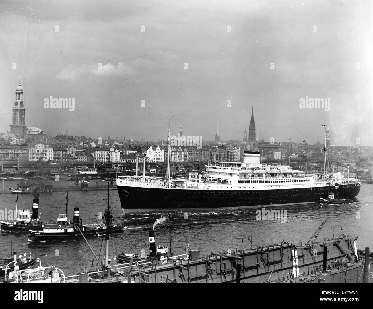 Die "Patria" im Hamburger Hafen, 1939 Stockfoto