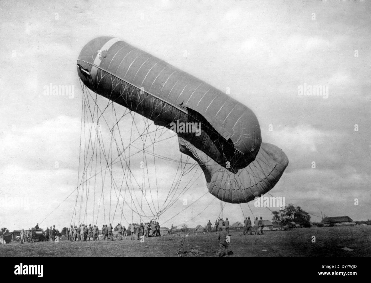 Ein Fesselballon der österreichischen Luftwaffe, 1918 Stockfoto