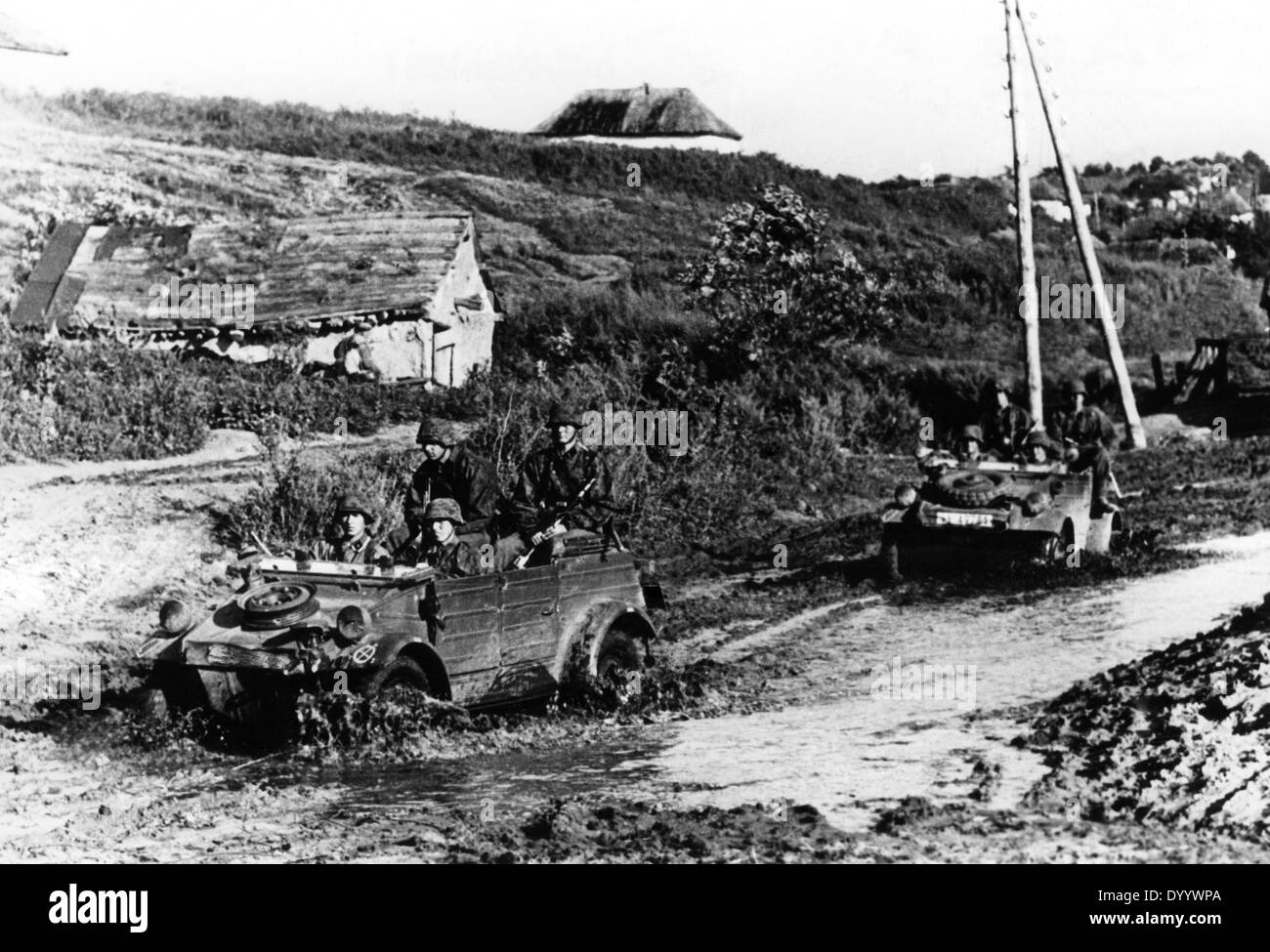 Volkswagen Kübelwagen an der Ostfront, 1941 Stockfoto