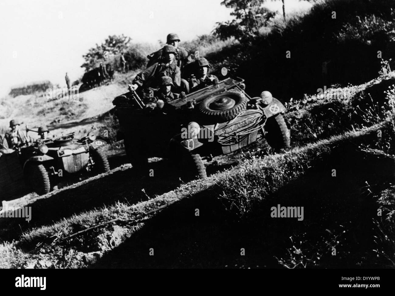 Volkswagen Kübelwagen an der Ostfront, 1941 Stockfoto