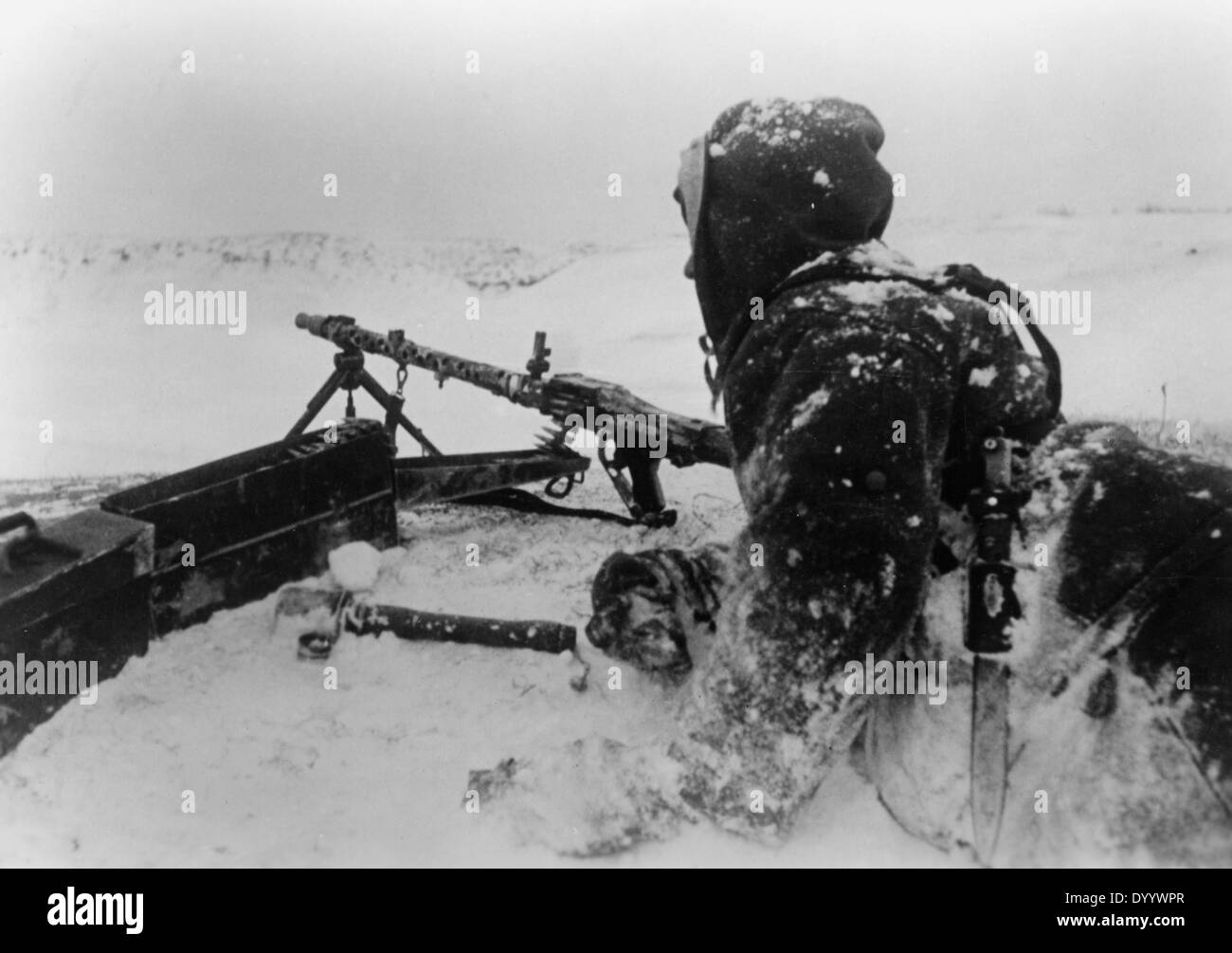 Deutsche Maschinengewehr an der Ostfront, 1943 Stockfoto