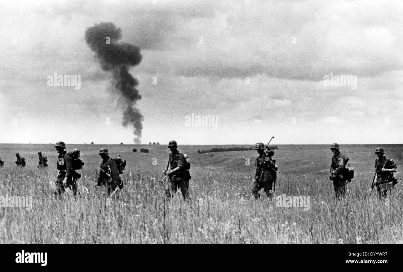 Zweiter Weltkrieg: Deutscher Angriff in Richtung Stalingrad an der Don-Überquerung Stockfoto