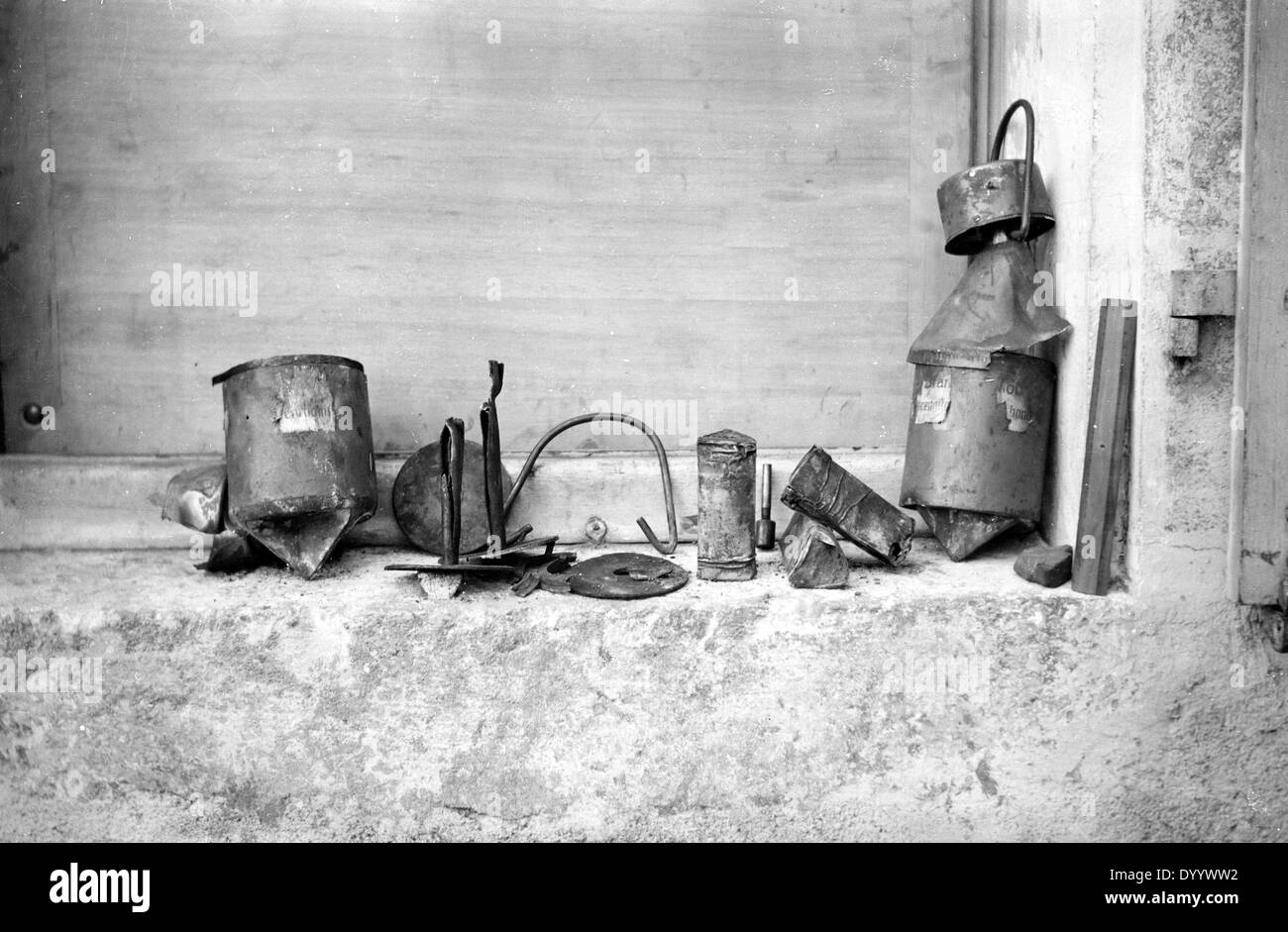 Deutschen Brandbomben Stockfoto