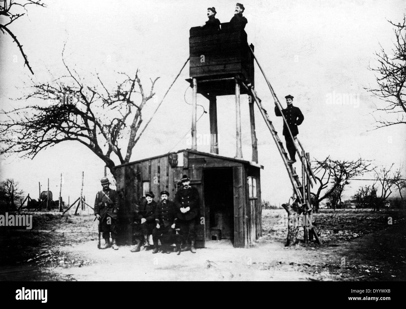 Französischen Beobachtungsposten im ersten Weltkrieg 1916 Stockfoto