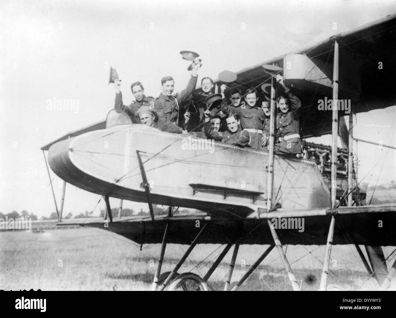 Britische Flugzeuge im ersten Weltkrieg 1914-1918 Stockfoto