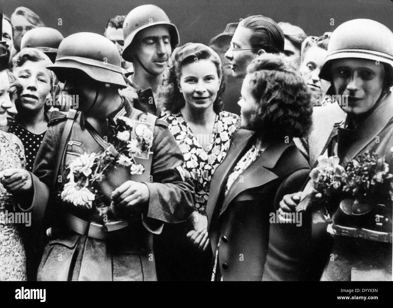 Vorrückenden deutschen Truppen im Sommer 1941 Stockfotografie Alamy