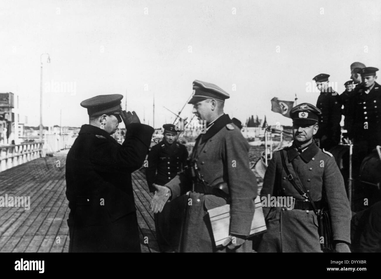 Eines polnischen Gesandten und eines deutschen Offiziers auf Hel, 1939 Stockfoto