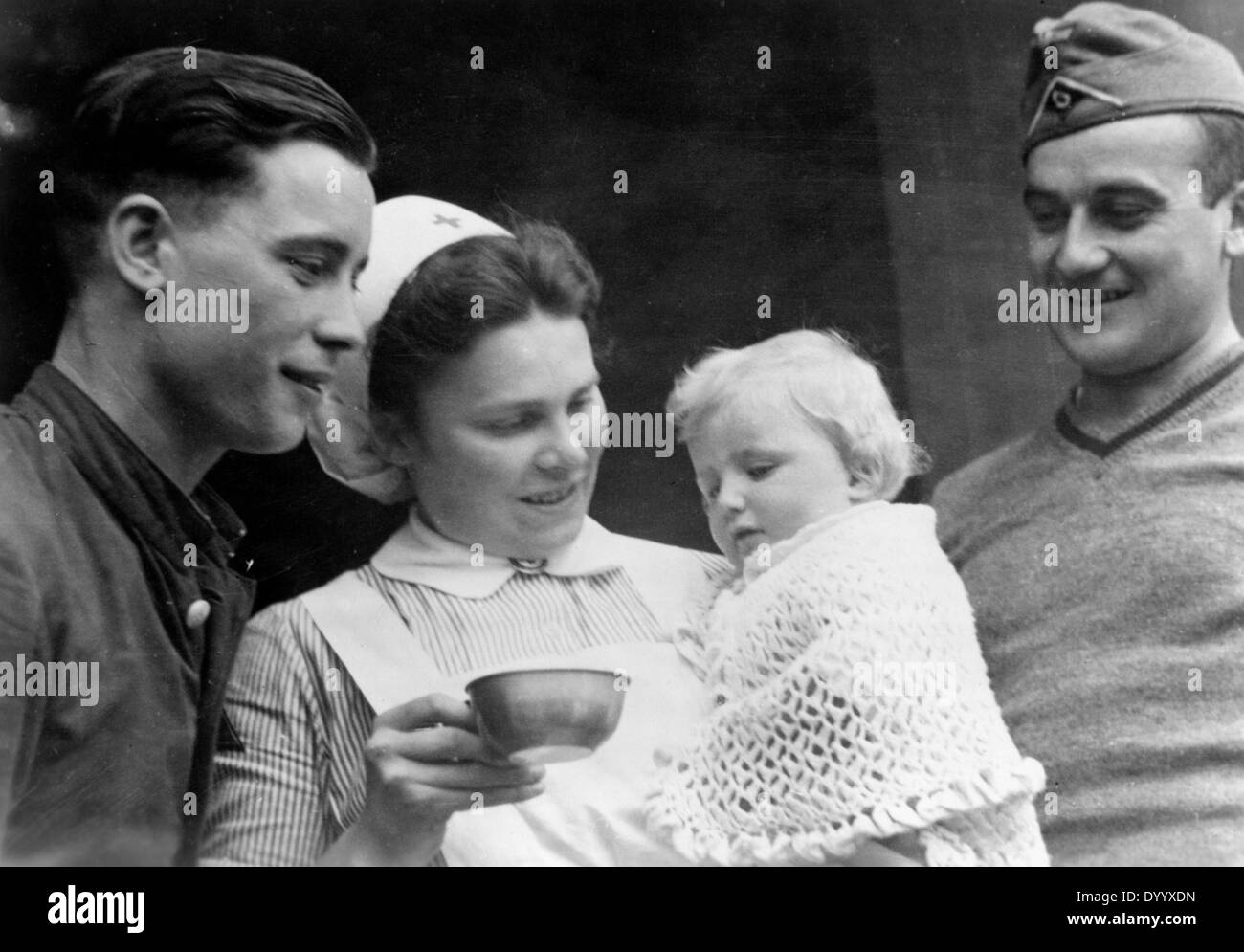 Die Betreuung der Flüchtlinge aus dem Elsass, 1940 Stockfoto