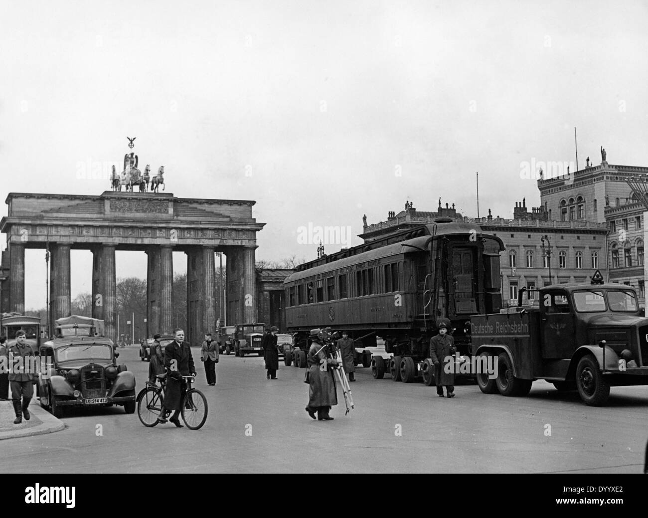 Eisenbahnwaggon, Denkmal und Hall Of Fame von Compiegne, 1940 Limousine von Compiègne in Berlin, 1940 Stockfoto