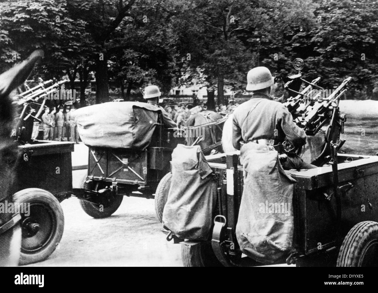 Deutschen Truppen während der Invasion von Paris, 14.06.1940 Stockfoto