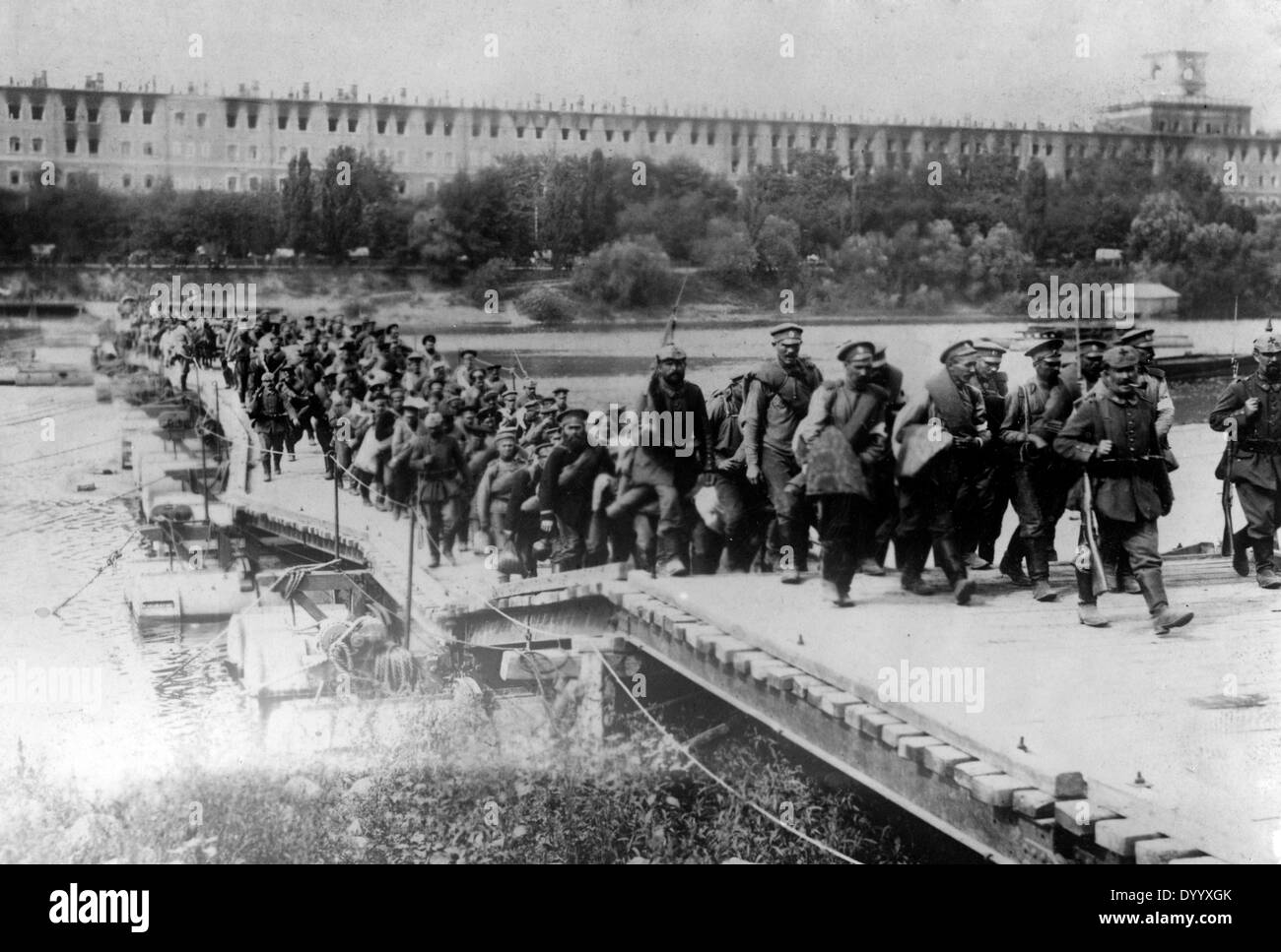 Russische Kriegsgefangene in Novogeorgievsk, 1915 Stockfoto