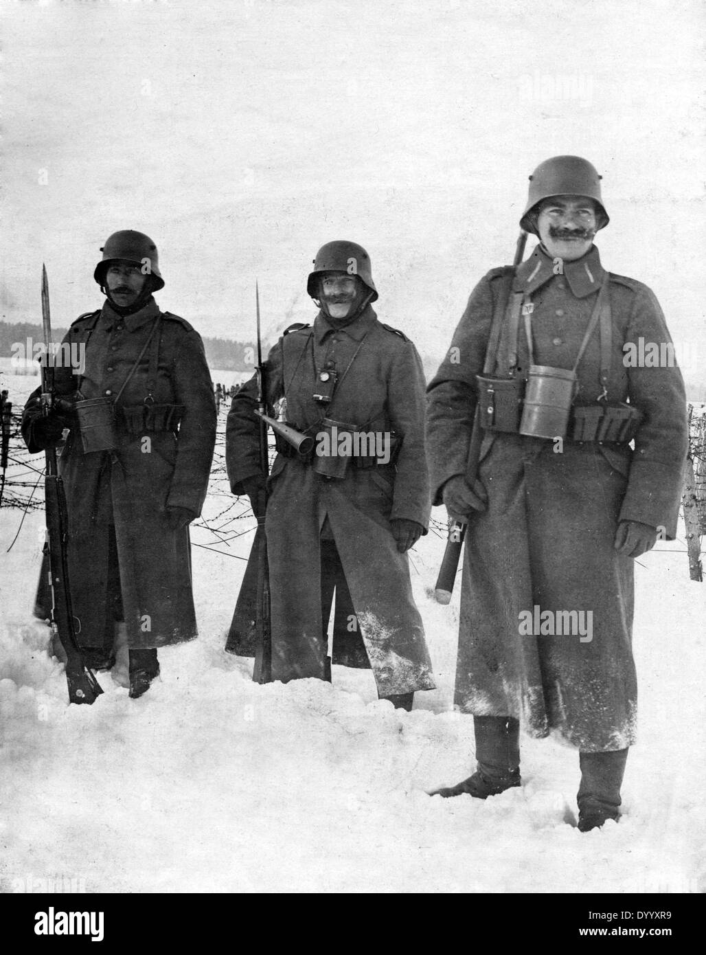 Deutsche Soldaten an der Ostfront, 1918 Stockfoto