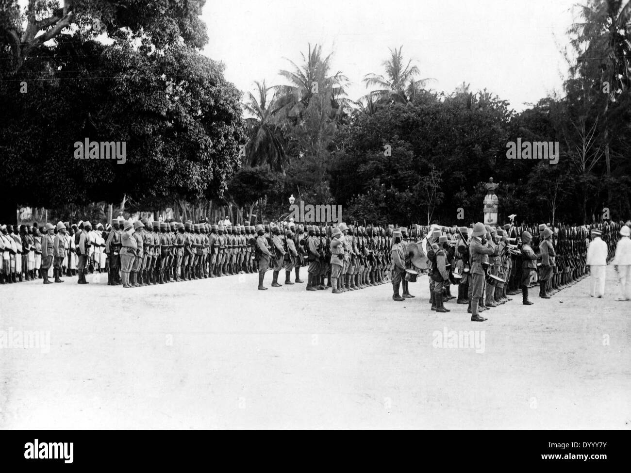 Parade in Deutsch-Ostafrika im ersten Weltkrieg Stockfoto