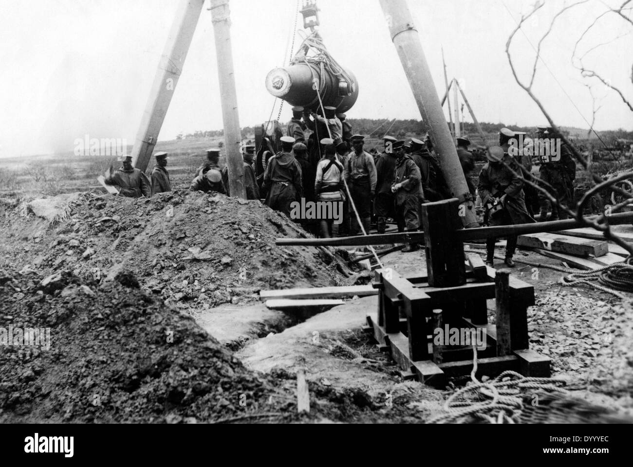 Japanische Truppen in Qingdao im ersten Weltkrieg Stockfoto