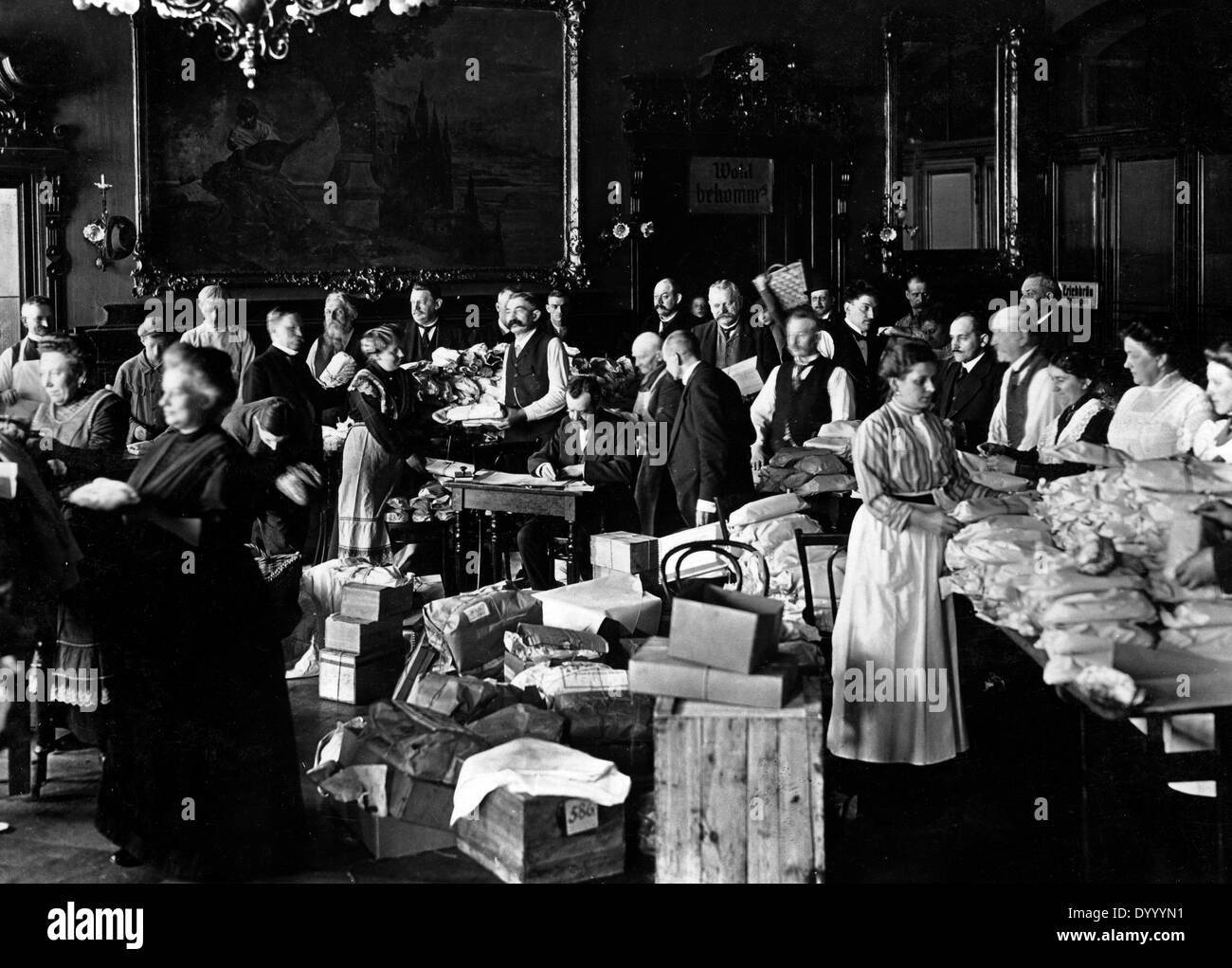 Krieg-Spenden für vordere Soldeirs, 1915 Stockfoto