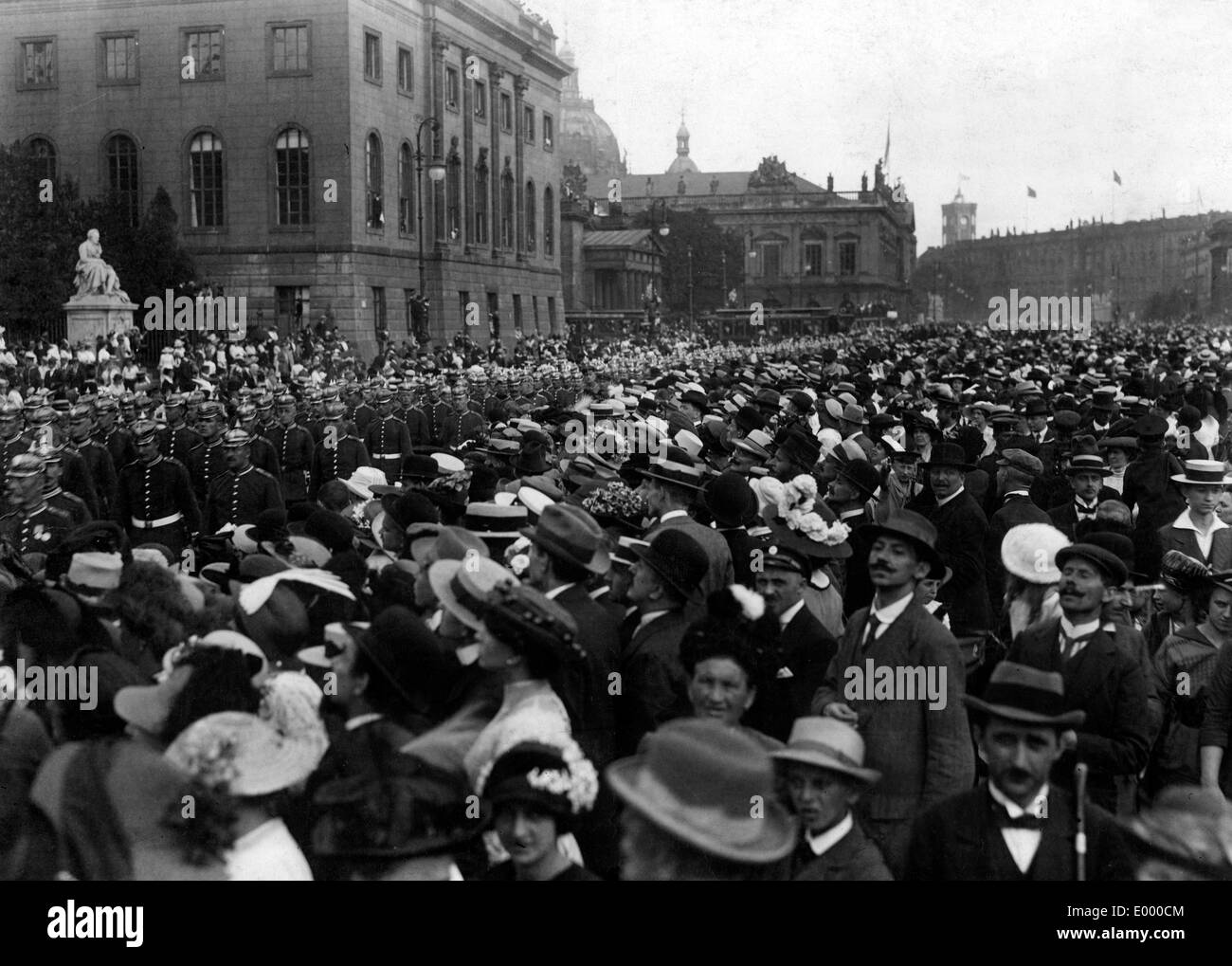 Militärparade in Berlin, 1914 Stockfoto