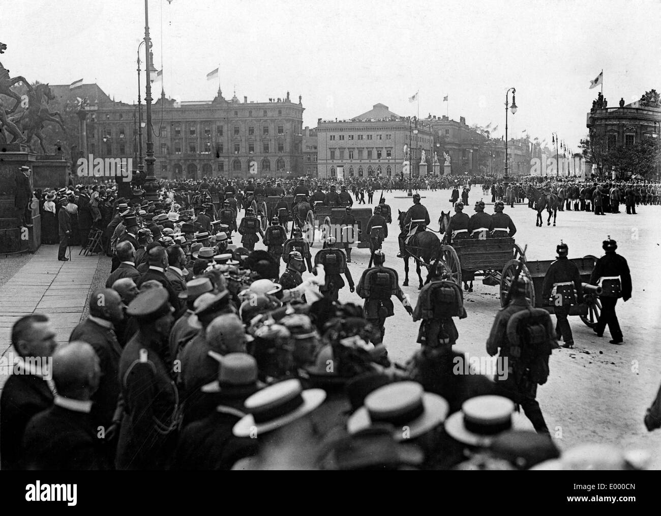 Militärparade in Berlin, 1914 Stockfoto
