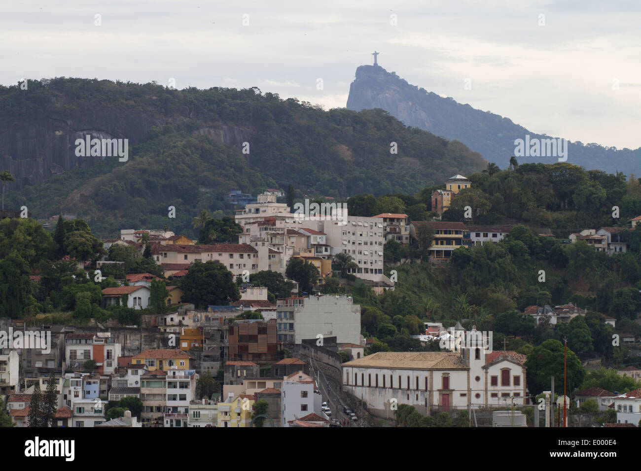 Santa Teresa mit Corcovado. Stockfoto